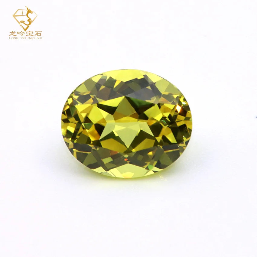 Wholesale Lab Sapphire Oval Cut Lab Grown Sapphire Gemstones Oval Loose Synthetic Gemstone Hydrothermal Lab Yellow Sapphire