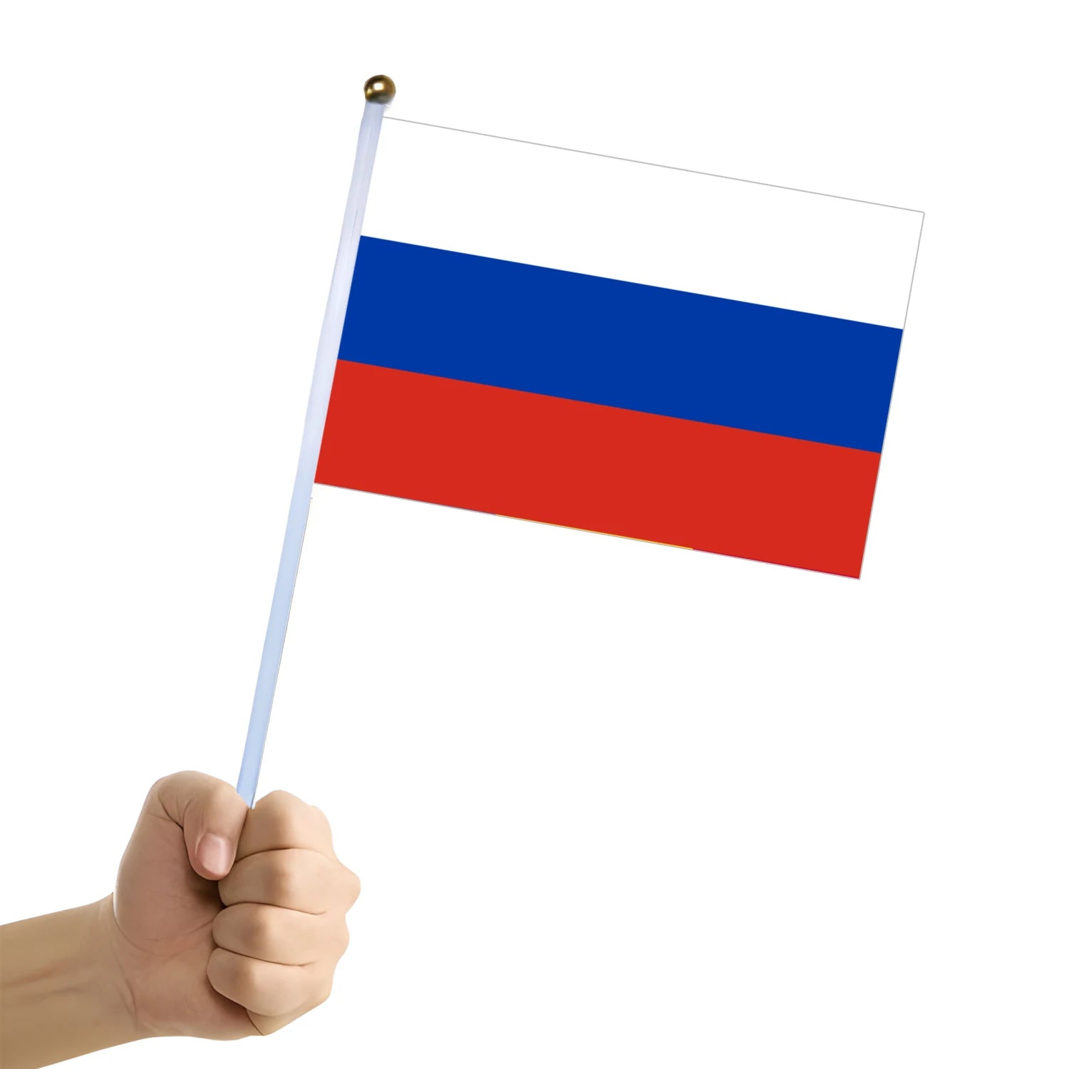 Promotional Product 48h Fast Delivery Digital Print 30x20cm 100%Polyester Double-side Custom Russian Hand Flag Education Use