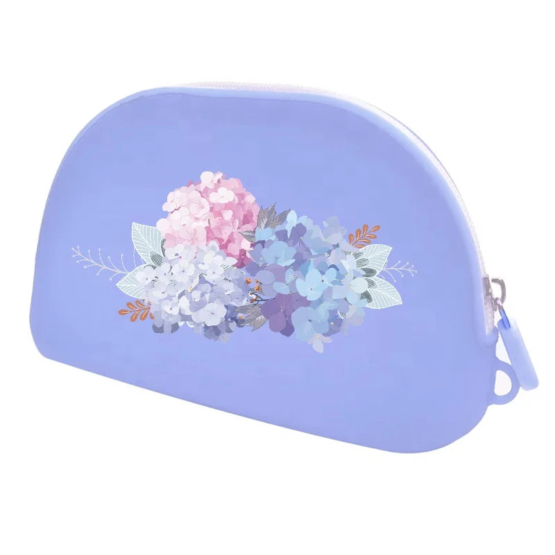 New Product Waterproof Silicone Cosmetic Bag Fashion Pouch Custom logo Women Makeup Bag Makeup Pouch with Zipper