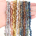 5-10mm Natural Stone Beads Silver KC Gold Plated Hematite Irregular Gravel Loose Spacer Beads for Jewelry Making DIY Bracelet
