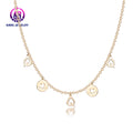 14K and 18K Gold-Plated 925 Silver Pendant Minimalist Love Letter Necklace for Engagement Wedding Gift