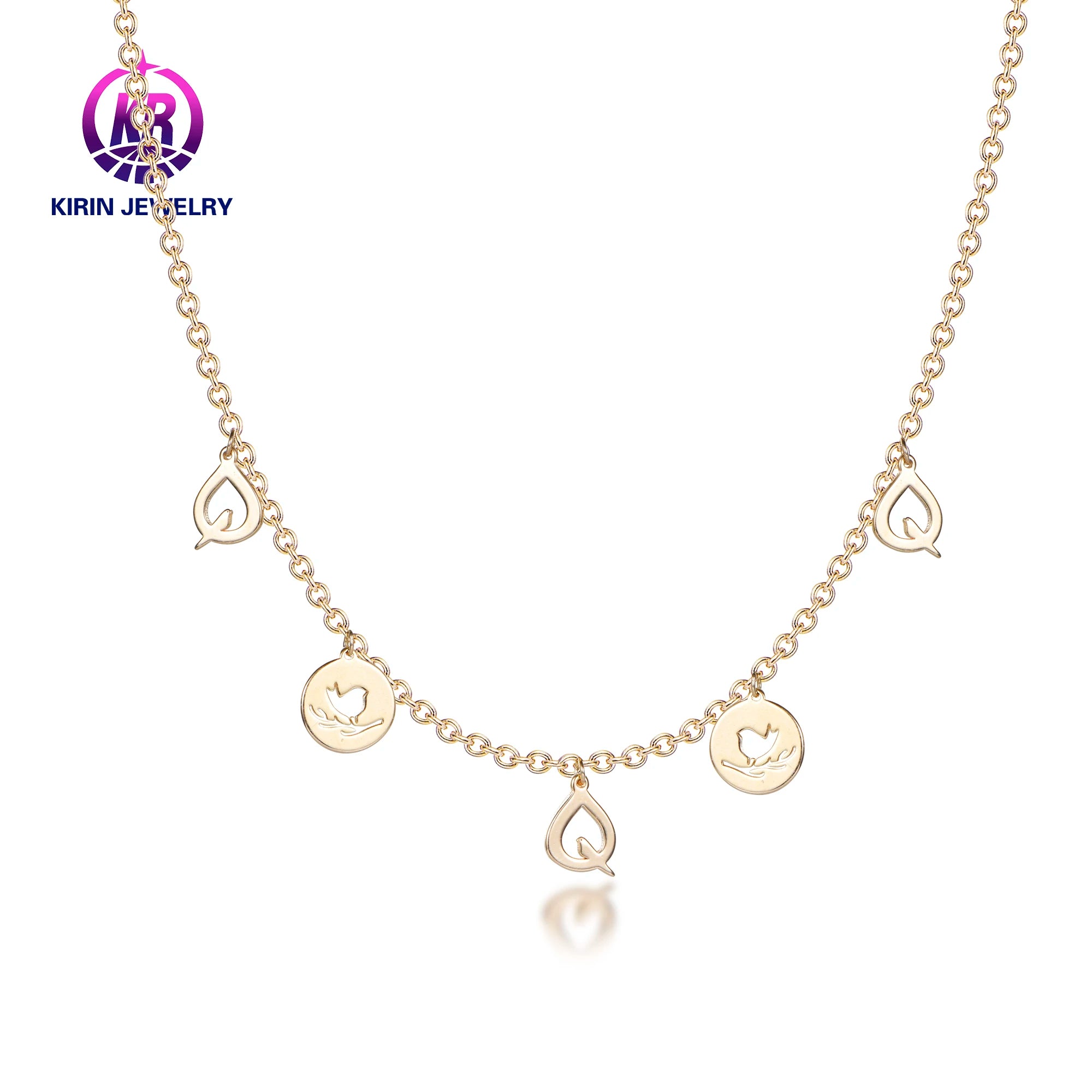14K and 18K Gold-Plated 925 Silver Pendant Minimalist Love Letter Necklace for Engagement Wedding Gift