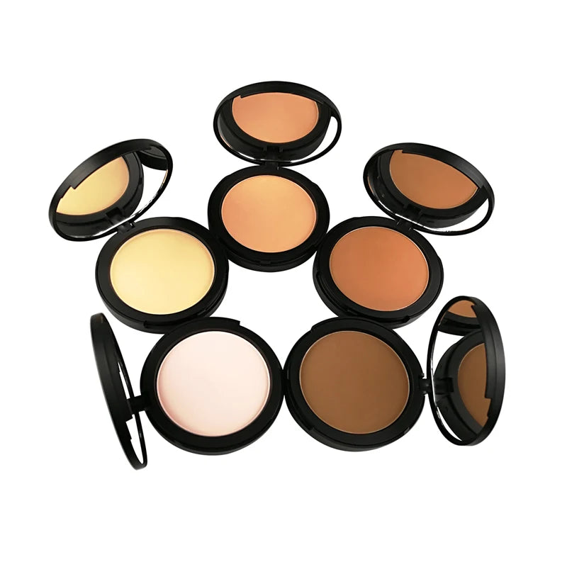 Vegan Cosmetics Private Label Mineral Setting Foundation Whitening Matte Compact Press Powder 8*8*2.5cm