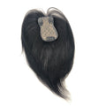 2024 Hot Selling  Remy Hair Topper Transparent Silk Base Black Lace Handtied Around Straight Topper Stock