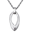 KALEN Round Mirror Style Personality Men's Silver Stainless Steel Pendant