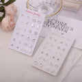 Fashion 12 Pairs Set Korean Fashion Small Ear Studs Combination Fashion New Simple Versatile Stud Earrings Set for Women Girls