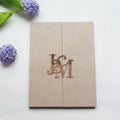 Gate Fold Folio Custom Initials pink Wedding Birthday Party Invitations with Rose Gold Mirror Acrylic Card