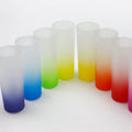 3oz Gradient Rainbow Colorful Bottom Frosted Sublimation Shot Glass Water Bottle Sublimation Cup Tumbler
