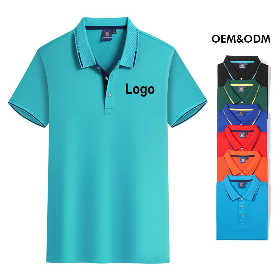 Wholesale Golf Clothing Embroidered Printed Custom Design Plain  Golf Cotton Polyester Men's Polo Shirts