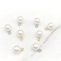 Handmade Imitation Pearls Pendants Gold Plated Loose Pearls Diy Necklace Bracelet Plastic Pearl Jewelry Charms
