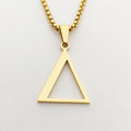 Pyramid Necklace Collier Femme Acier Inoxydable Triangle Necklace Collares Personalizados Geometric Necklace Jewelry Oro 18kGold