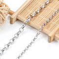 Choker Plated Tone Stainless Steel Women Men O Chain Oval Link DIY Necklace Jewelry Making Accessories