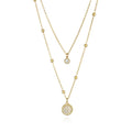 New Arrival Personalized Copper 18-karat Gold Plated Necklace With Multi-Layers Zircon Stone Silver Jewelry
