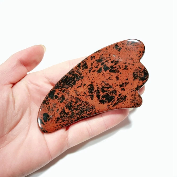 DIY Mahogany Obsidian Gua Sha Comb Gua Sha Crystal Heart Body Gua Sha Stone Jade Roller Massage