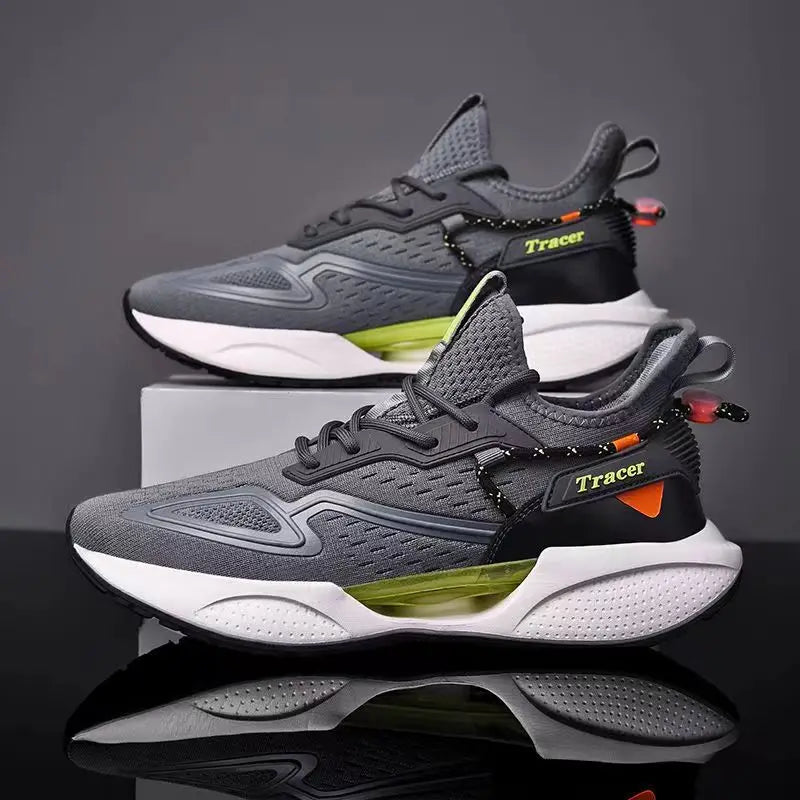 Hongyan Men's Shoes Popcorn New Running Shoes Breathable Mesh Surface Sports Casual Shoes