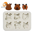 AK 3D Cute Cartoon Bear Silicone Mold Diy Handmade Soap Plaster Ice Cube Baking Mold Birthday Party Wedding Gift Making Mold