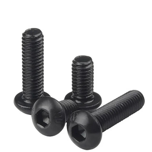 ISO7380 Grade 12.9 HexSocket Cap Screws Black Oxide Coating Hexagon Socket Button Head Screws