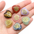 Wholesale Natural Love Heart Shape Crystal Gemstones Crafts Set Ornament for Home Decoration Gift