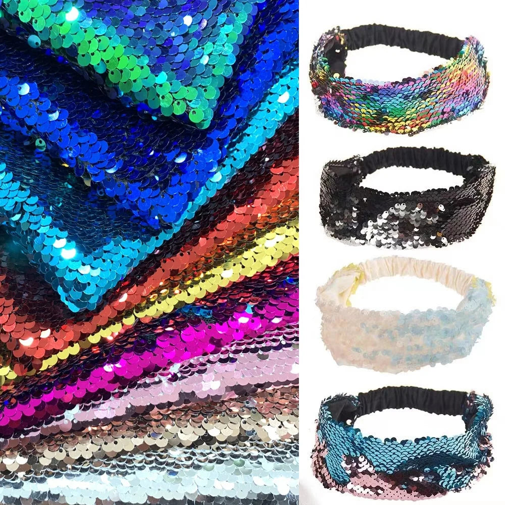 Luxury 5MM Flat Reversible Sequin Fabric Lace for Sublimation LT21223