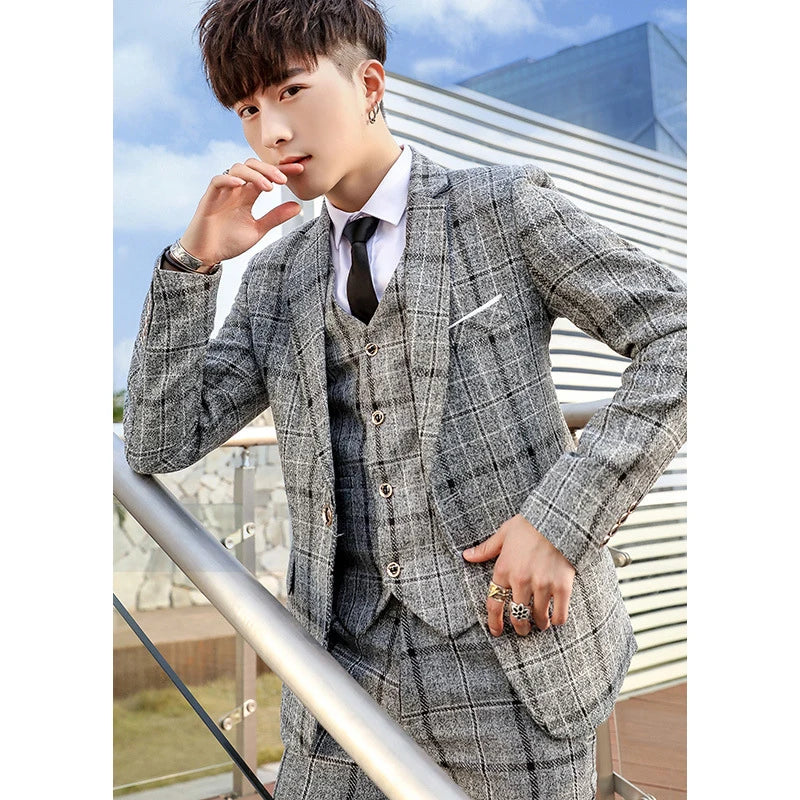 Men Italian Suits 3 Pieces Bespoke Suits Blazer Vest Pants Party Business Wedding Safari Suit for Men