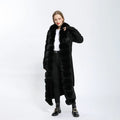 Women's Spring Autumn Sweater With Fox Fur Fur Collar Knitted Fur Cardigan