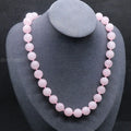 Great Varieties Wholesale Round Stone Knot Beaded Necklaces Jewelry Gemstone With Alloy Findings 12mm Bead Length 48CM 18.5Inch