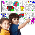 Custom Logo DIY Painting Coloring Roll Children's Drawing Paper Color Filling Flexographic Printing 30x300cm Film Lamination