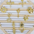 CZ8713 Unique 18k Gold Plated CZ Diamond Pave Virgin Mary Lady of Guadalupe Locket Dragonfly Heart Star Leopard Charm Pendants