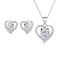 Wedding Sets 925 Sterling Silver Ocean Heart Necklace Fine Jewelry Sets Female Korean Version of Niche Design Temperament Set