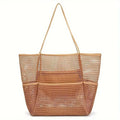 Custom Large Transparent with Transparent for Beach Picnics Grocery Shopping Beach Mesh Tote Bags