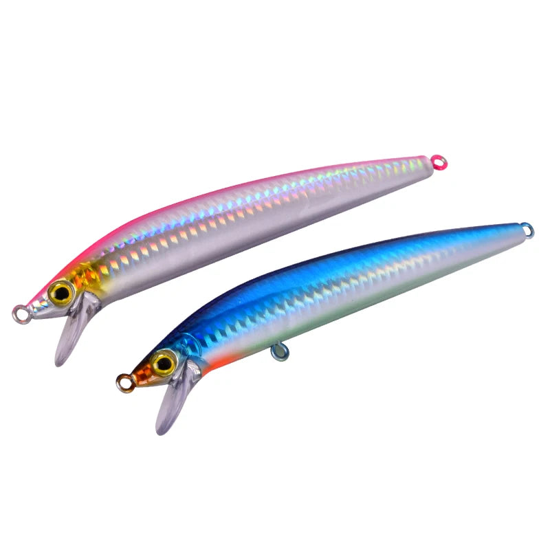 Medium Size 130mm Jigging Crystal Blue Water Sea Fishing Minnow Fast Shipping Lure