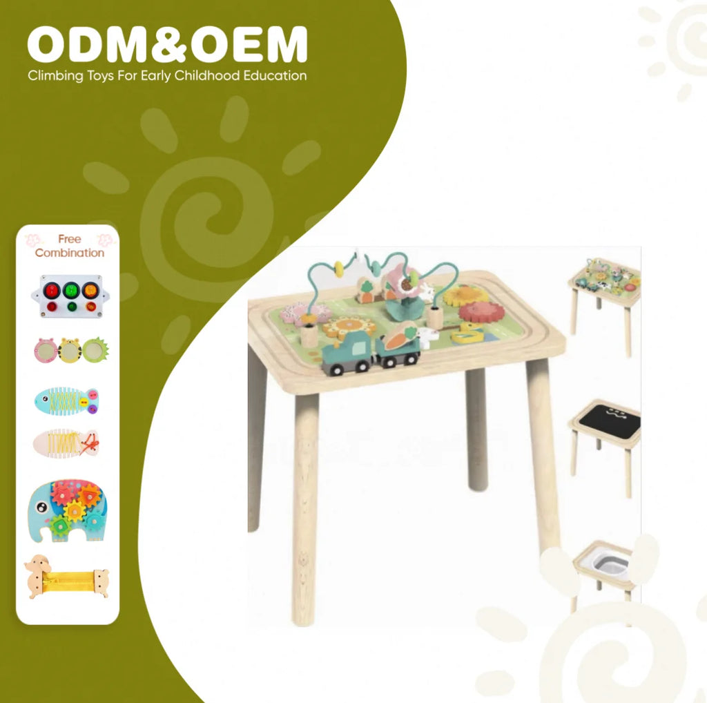 9-in-1 Wooden Montessori Toys for Children Aged 6-36 Months Sensory Table Toys for Infants and Toddlers Gift