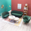 Nordic Modern Home Living Room Bedroom Velvet Fabric Sofa Light Luxury Iron Frame for Simple Home Furniture and Bed