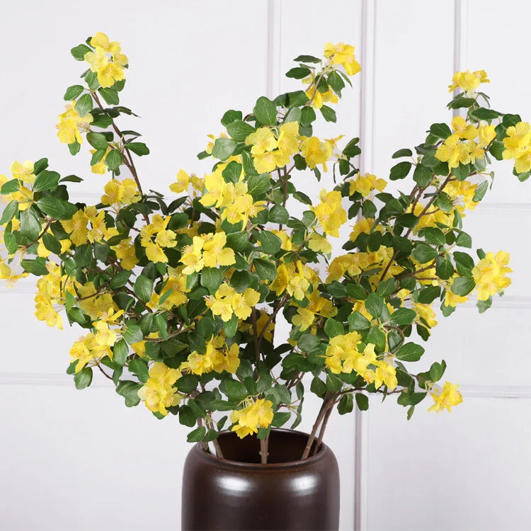 Artificial Apricot Blossom Flower for Living Room Background Flower Arrangement Centerpieces Decoration