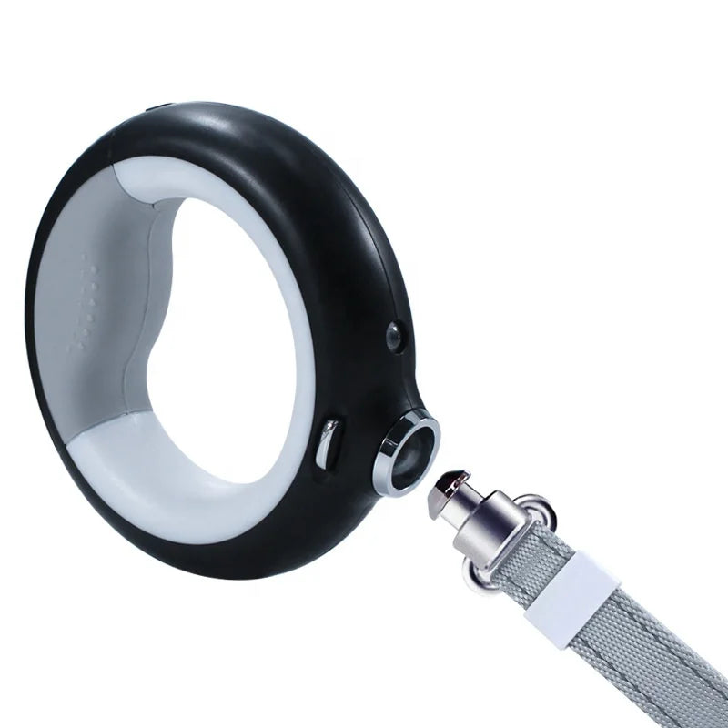 Kingtale Retractable Pet Leash Dog Traction Rope Ring Shape 3.0M with Rechargeable LED Night Light for Pets