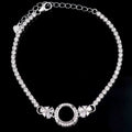 Sterling Silver 8mm/9mm/10mm Semi Mount Bracelet Empty Support Blank Claw Setting S925 Base Without Center Stone for Inlay DIY