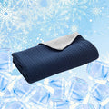 Super Soft Woven 100% Polyester Cooling Blanket with Double-Sided Cold Effect Striped & Festival Patterns