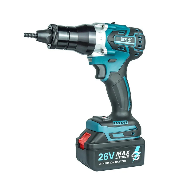 High Power M3-M12 Brushless Full Automatic Cordless Lithium Electric Pull Screw Nut Gun Portable Pulling Blind Nut Riveter Tools