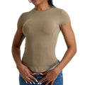 Women Short Sleeve Comfort Soft Compression Lightweight Basic Fitness T Shirt