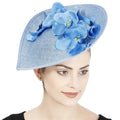 Fashion Elegant butterfly Orchid Tea-Party Dinner Fascinators for Women Formal Hats Kentucky Derby Hat Wedding Cocktail Hat