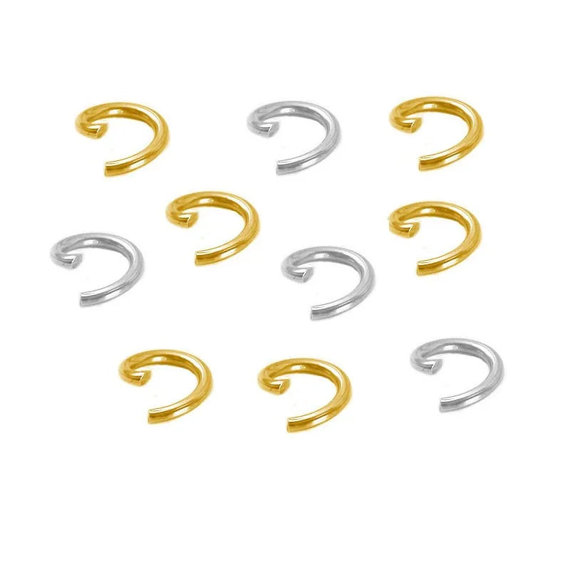 Custom Fine Jewelry Finding Stainless Steel PVD Gold Plated Open Jump Ring for DIY Jewelry Making Accessories