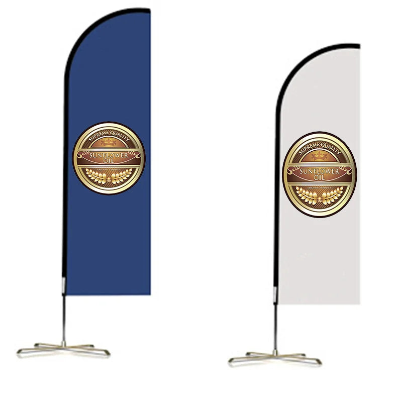 Custom Promotional Beach Feather Banner Kit Ground Spike Teardrop Flags Ideal Outdoor Branding Events Business Promotion