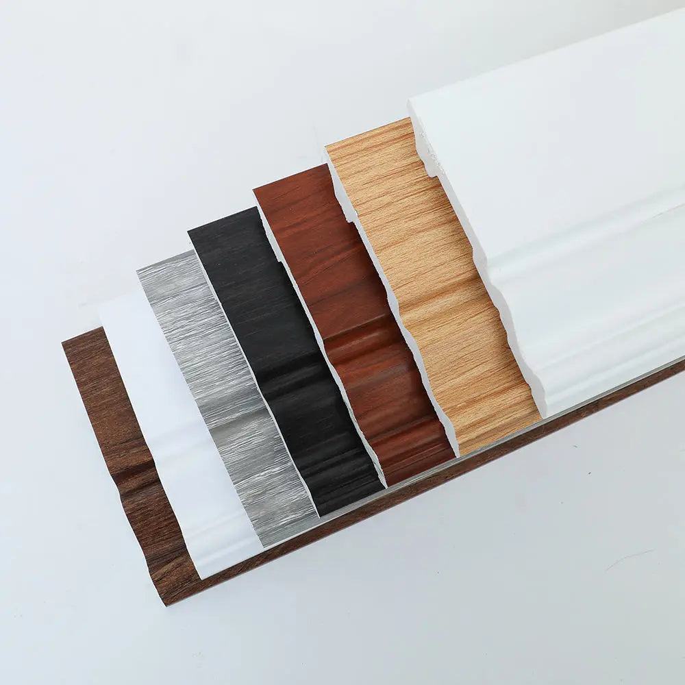 Custom WPC/SPC PVC Aluminum Led Modern Indoor Waterproof Fireproof Skirting Board Flooring Accessories