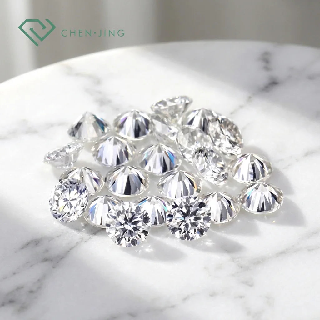 1mm 2mm 3mm 4mm 5mm White Small DE VVS VS Lab Grown Diamonds Round Melee Size HPHT CVD Loose Lab Diamonds for Sale