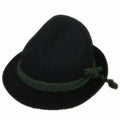 Ready to Ship Traditional 3 Dent 100% Australia Wool Felt German Bavarian Hat Dark Green Alpine Hats