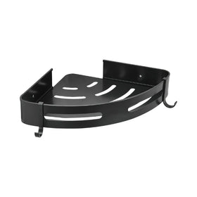 High Quality Bathroom Corner Wall Mounted Metal Shelf Rustproof Space Aluminum Black Triangle Shelf