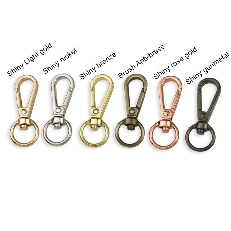 Stock Supply 12 X 42mm 6 Colored Small Metal Bag Snap Hook