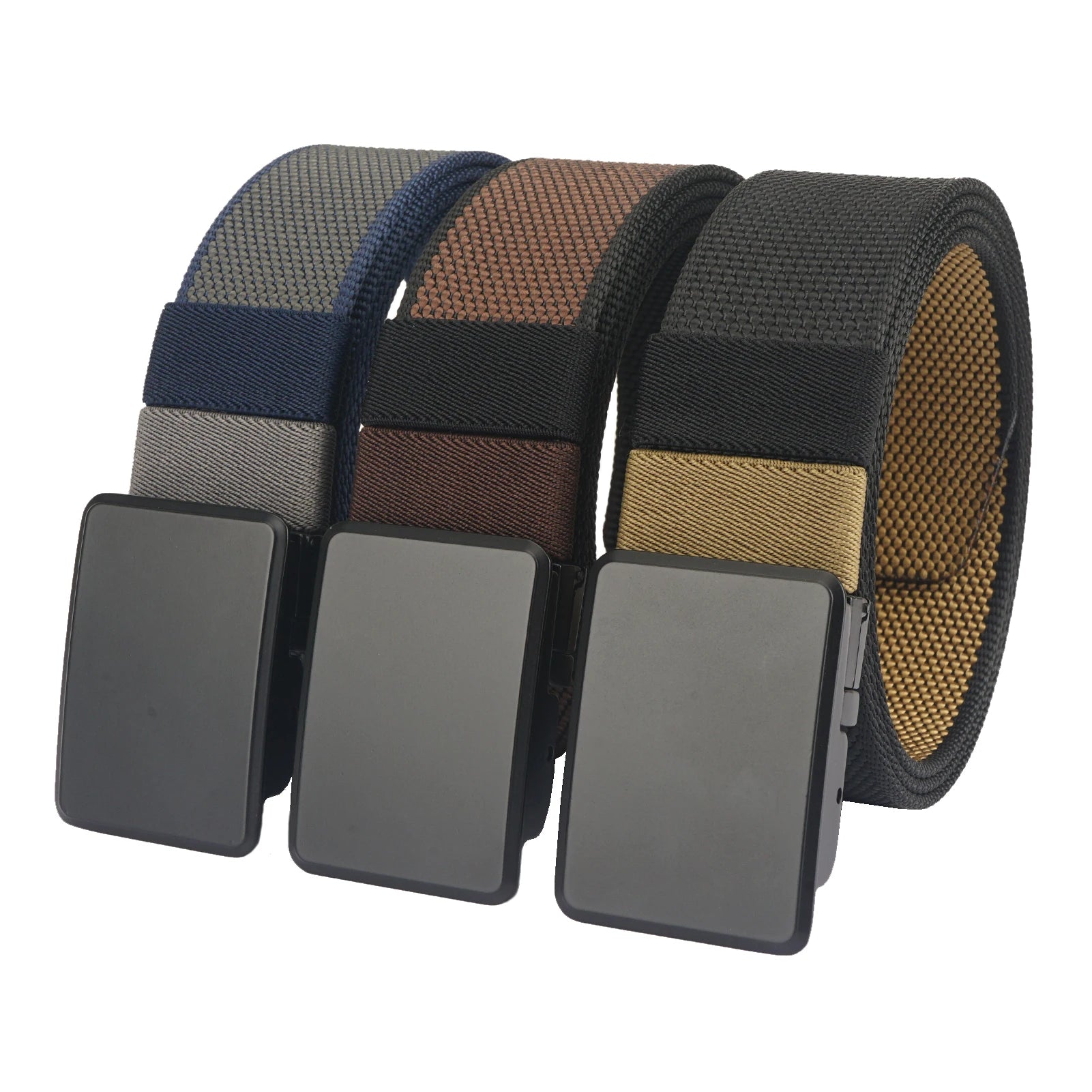 Webbing Belt Fishing Golf Belts With Rotatable Metal 2023 New Buckle Casual Sports Wide Men's Nylon 1.5" Durable Male Daily Life