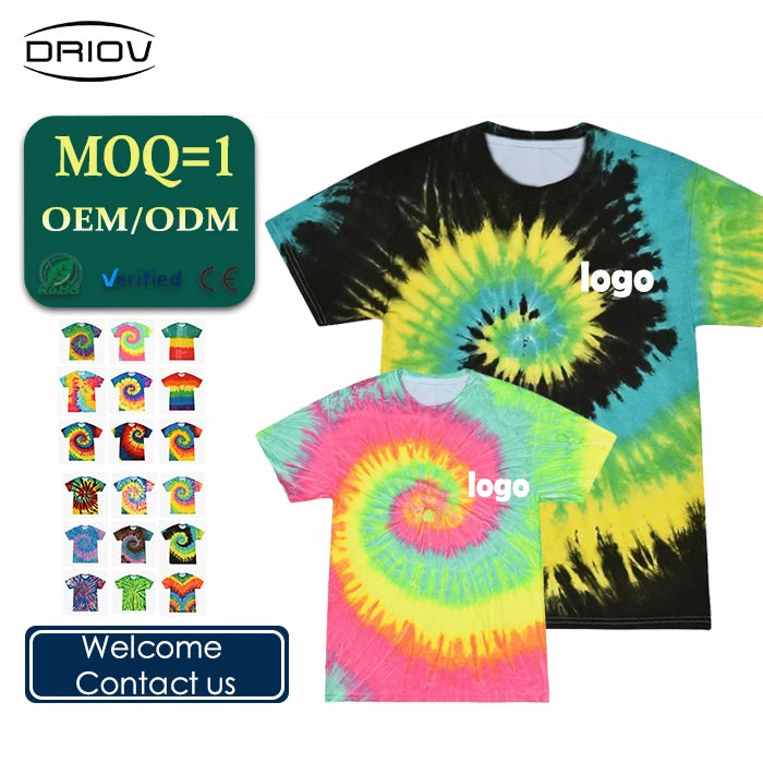 Wholesale Tye Dye 100Polyester Mens t Shirt Custom Brand Sublimation Design Shirts Large Size Mens t Shirts