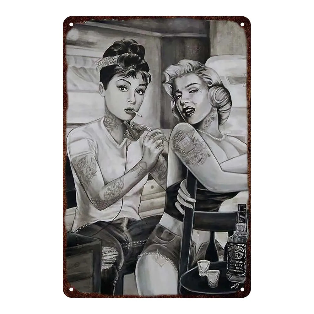 Unique Style Personal Custom Made Retro Man Cave Metal Plaque Vintage UV Printed 20x30cm Decorative Home Decoration CMYK Color